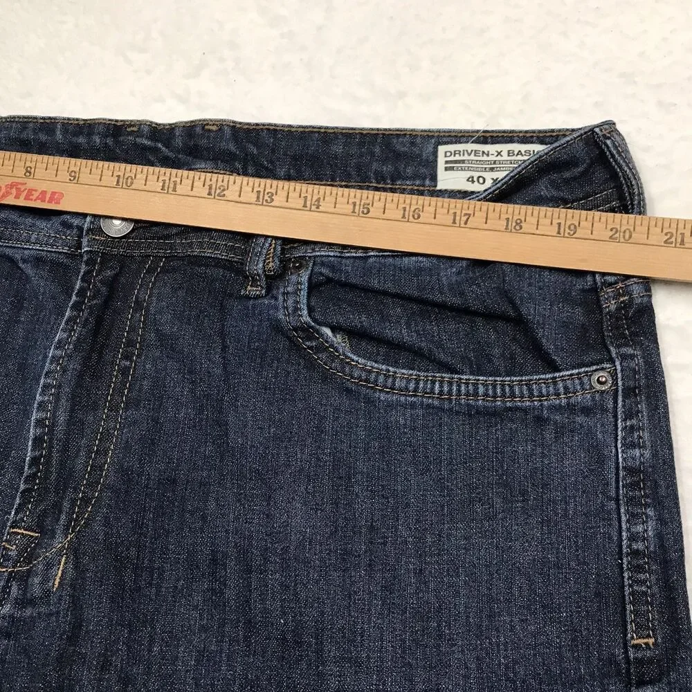 BUFFALO DAVID BITTON Driven-X Basic Jean Men 40x31 Straight Stretch Dark Wash
